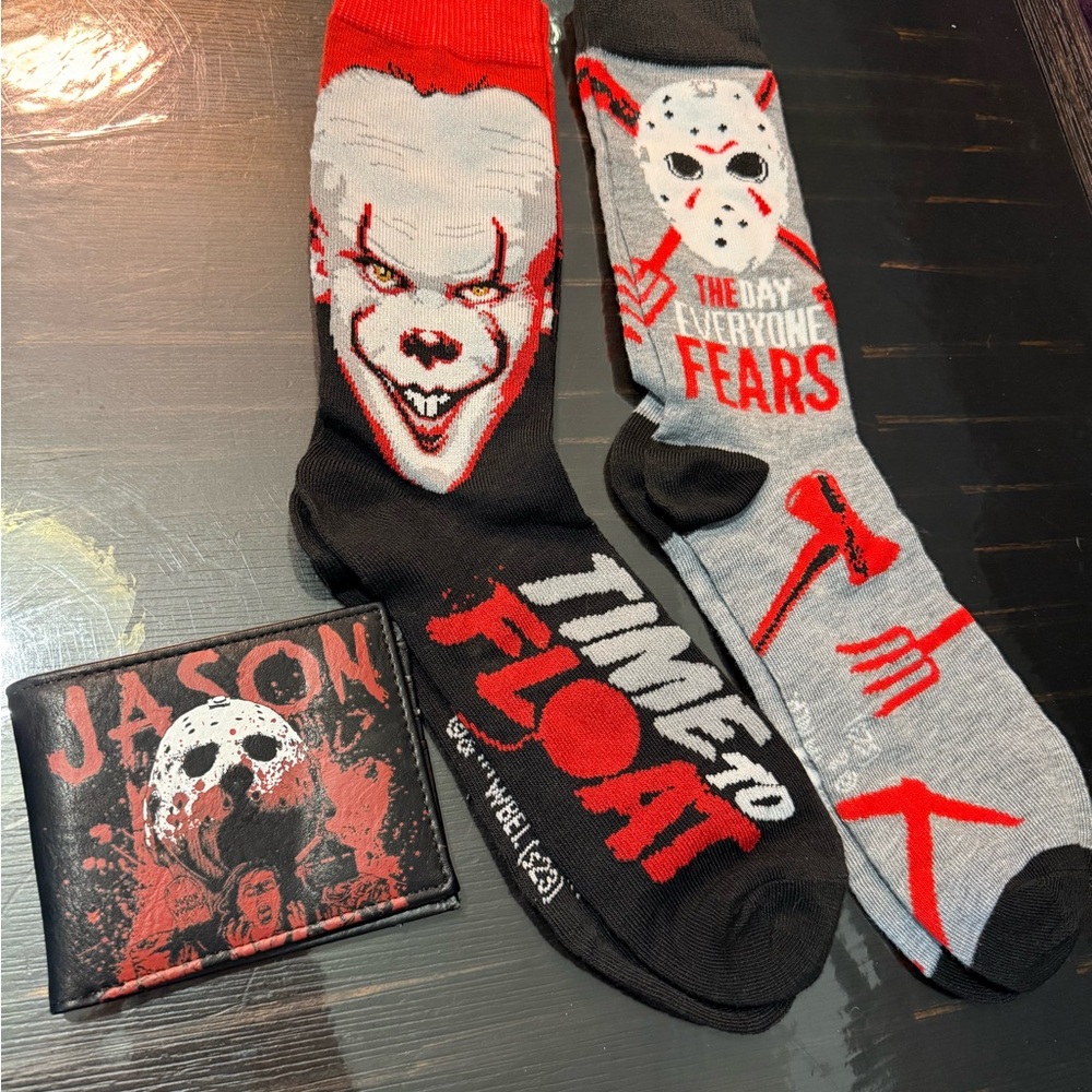 Pennywise and Jason Graphic Crew Socks